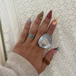 925 Oxidized Cross ring