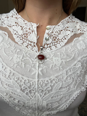 925 carnelian necklace