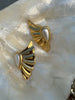 Gold 80s earrings