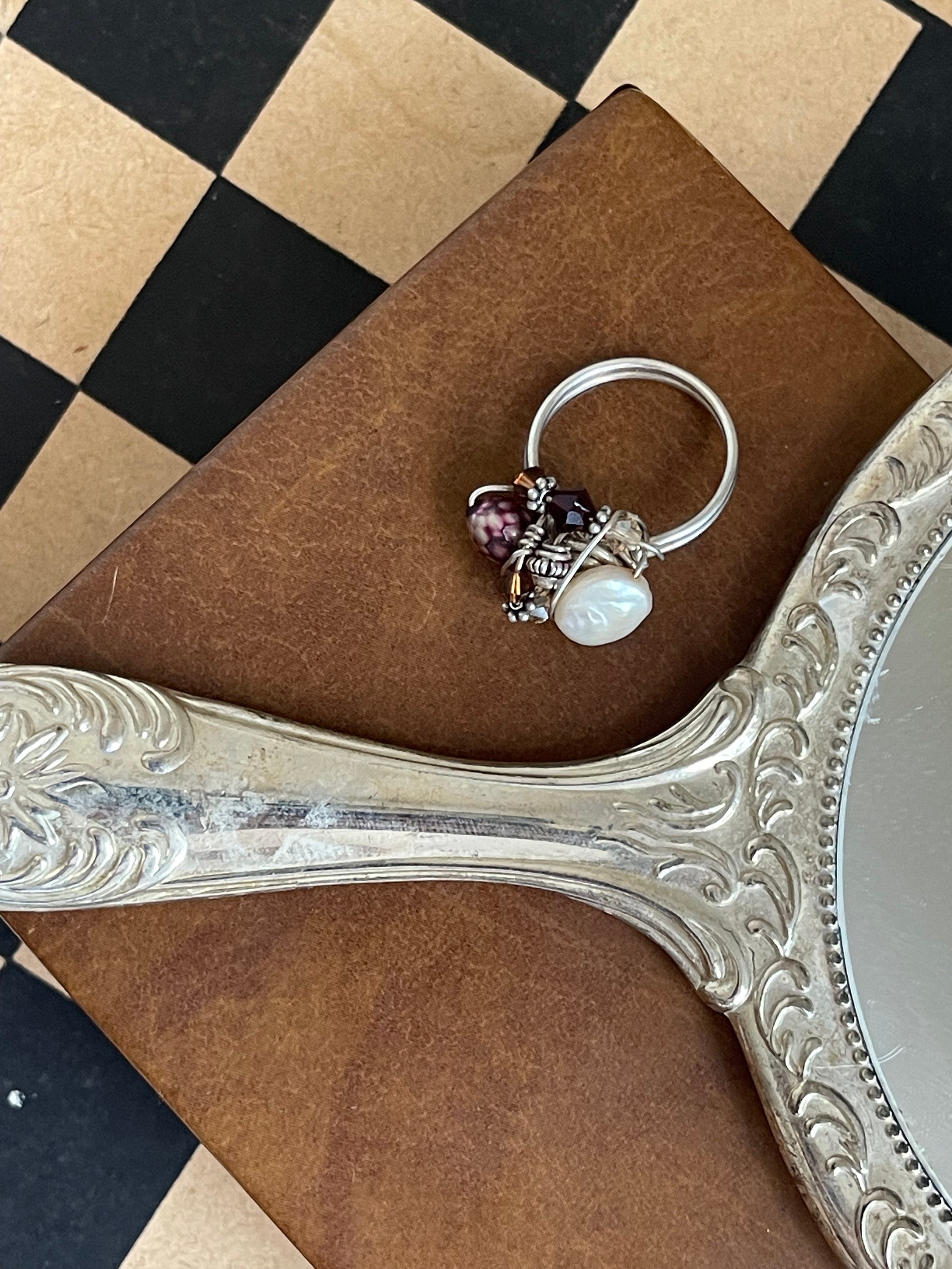 925 mermaid shell ring
