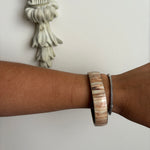 Brass bone inlay bangle
