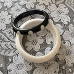 Polka dot lucite bangle