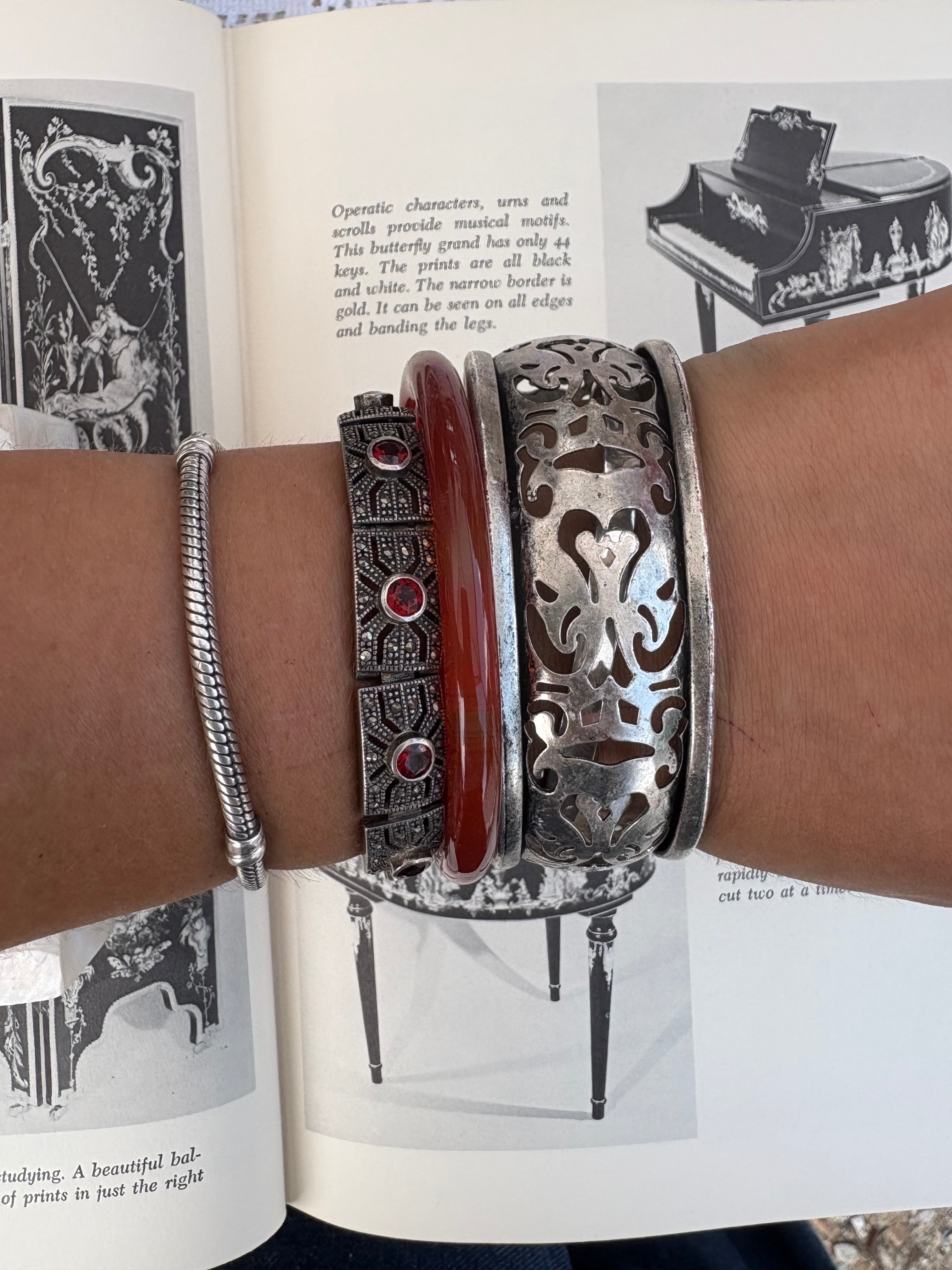 Sterling ruby bracelet
