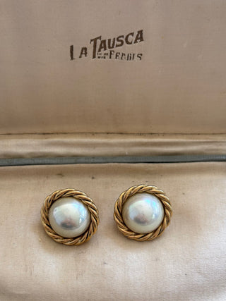 Gold tone Pearl earrings