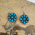 Turquoise sunburst Navajo earrings