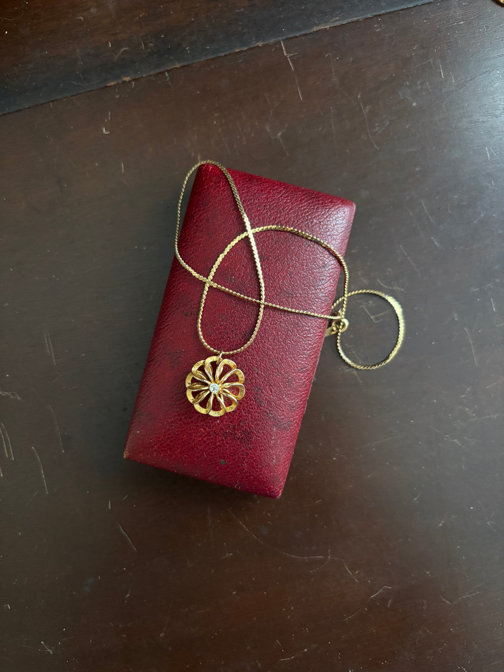 Gold floral necklace