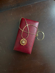 Gold floral necklace