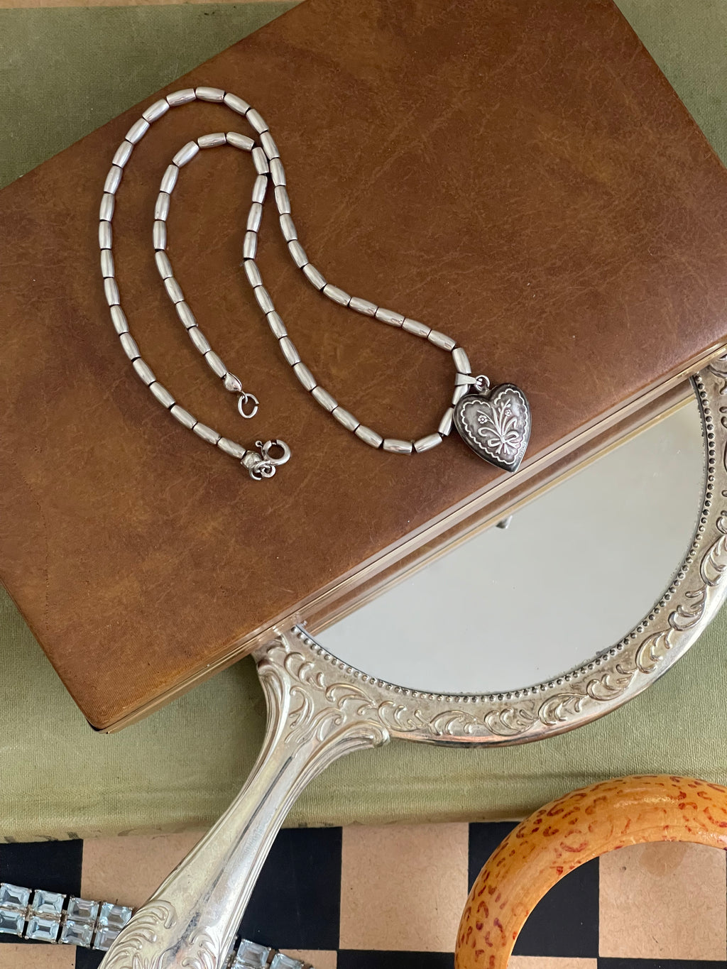 Rice bead necklace