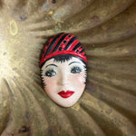 Vintage ceramic brooch
