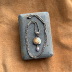 Shell and pearl pendant necklace