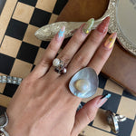 925 mermaid shell ring