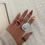 Coral 925 ring