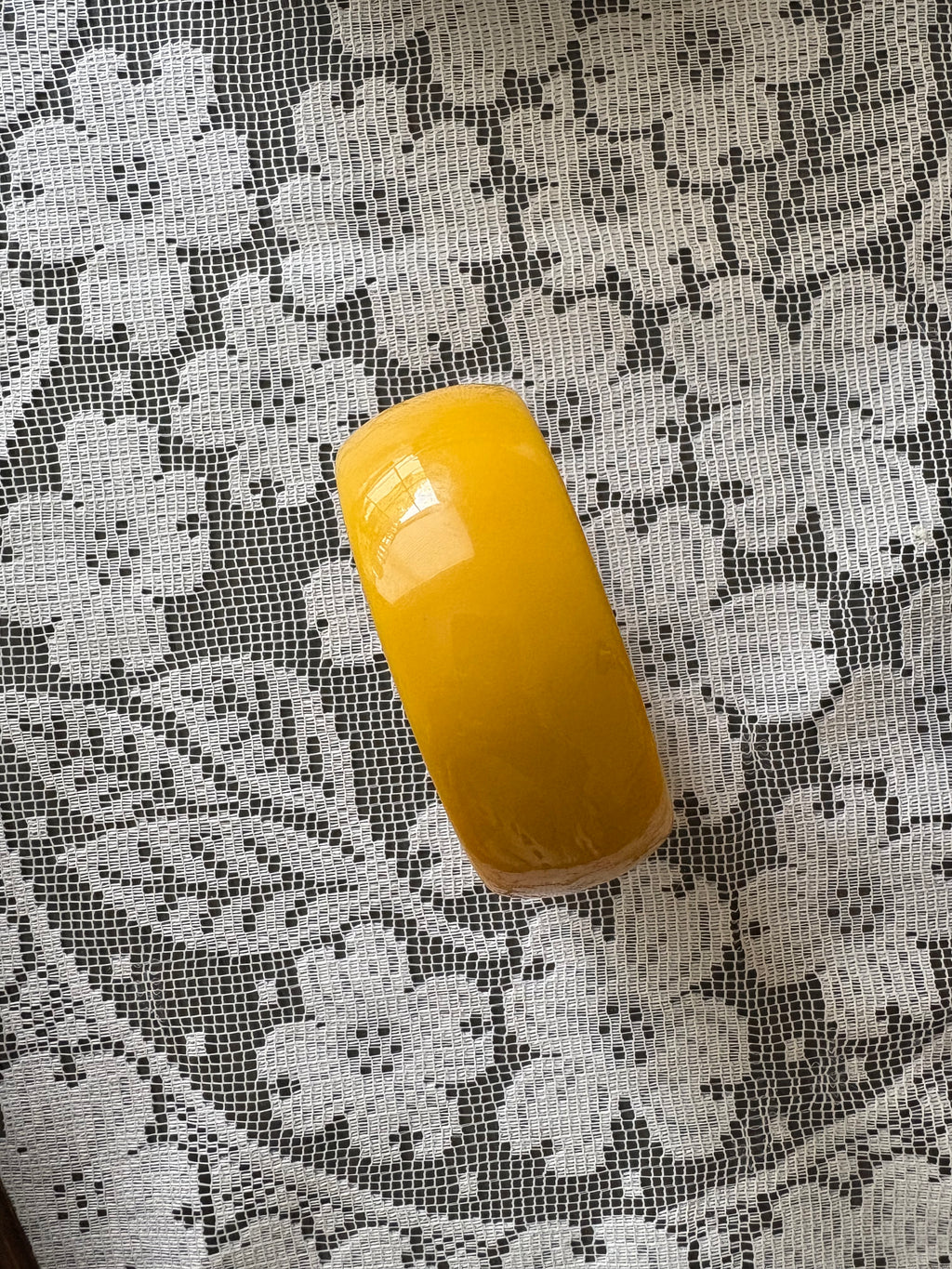 Yellow acrylic 80s bangle
