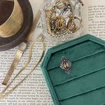 925 multi colored stone ring