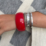 Acrylic mod 80s red bangle