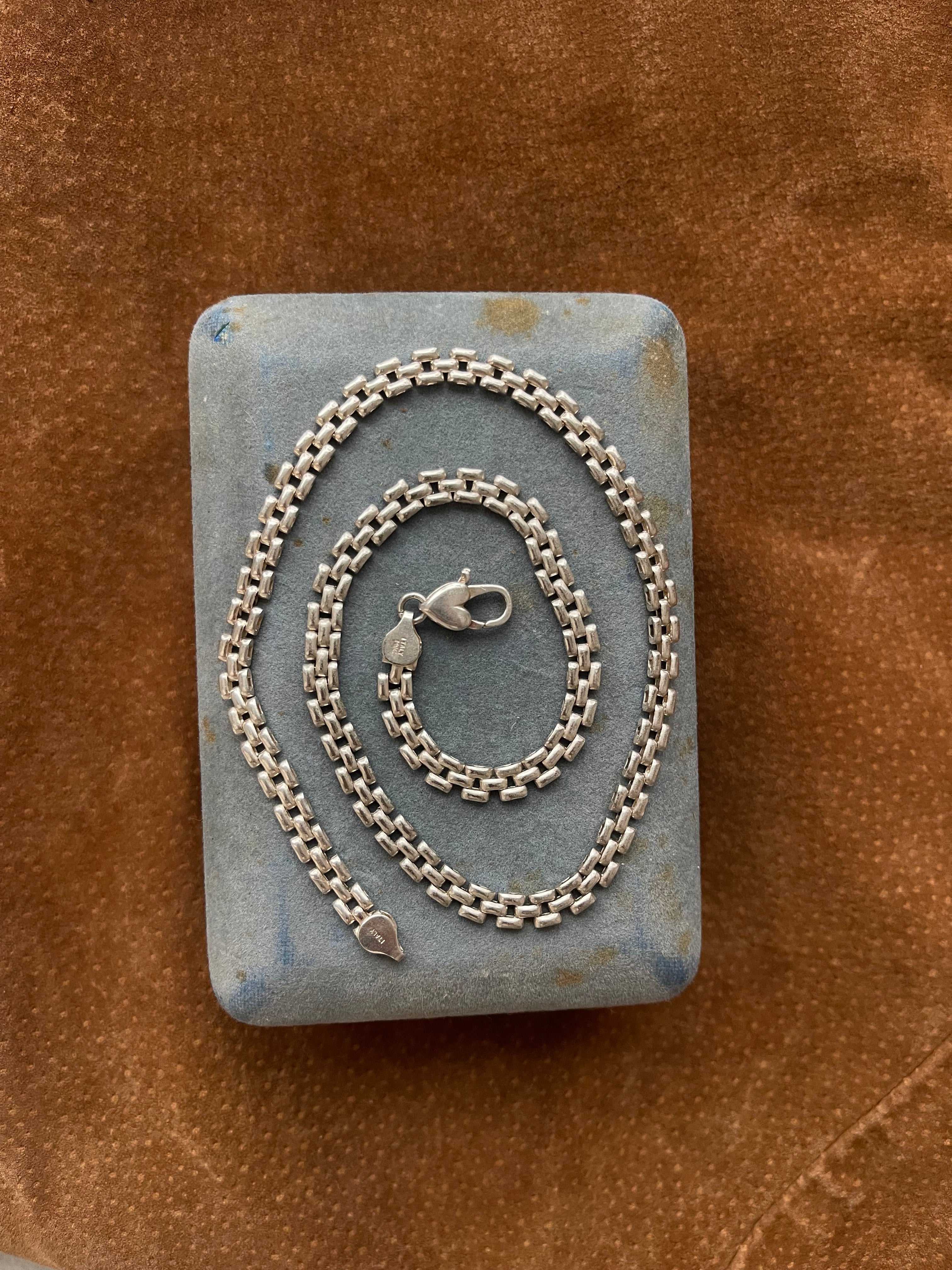 Sterling heart clasp necklace