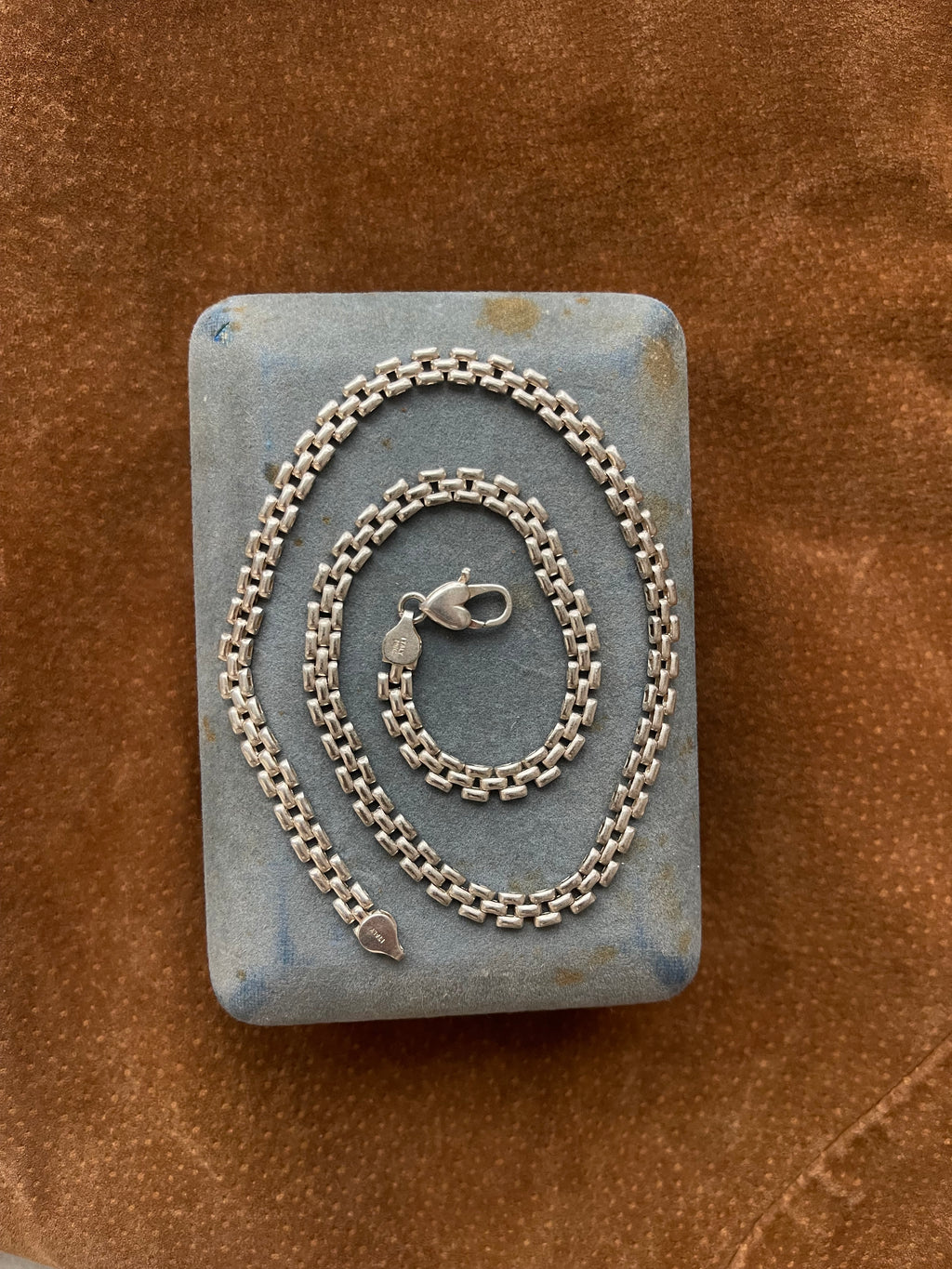 Sterling heart clasp necklace