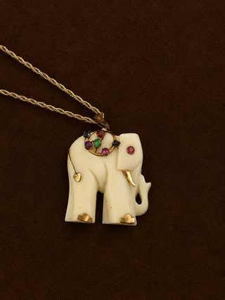 14k Ivory Elephant