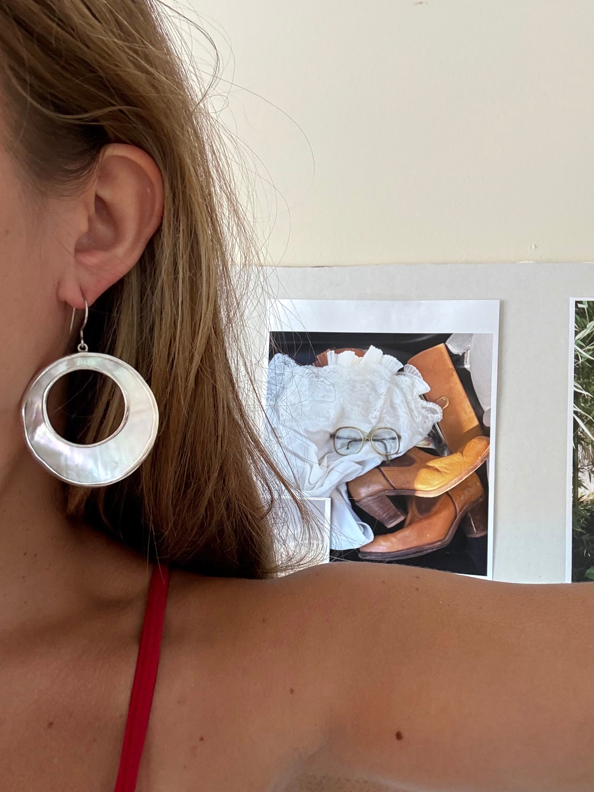 Mop earring and necklace set