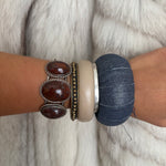 Denim chunky bangle