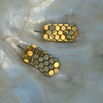 Gold 80s earrings