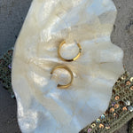 Gold 80s earrings