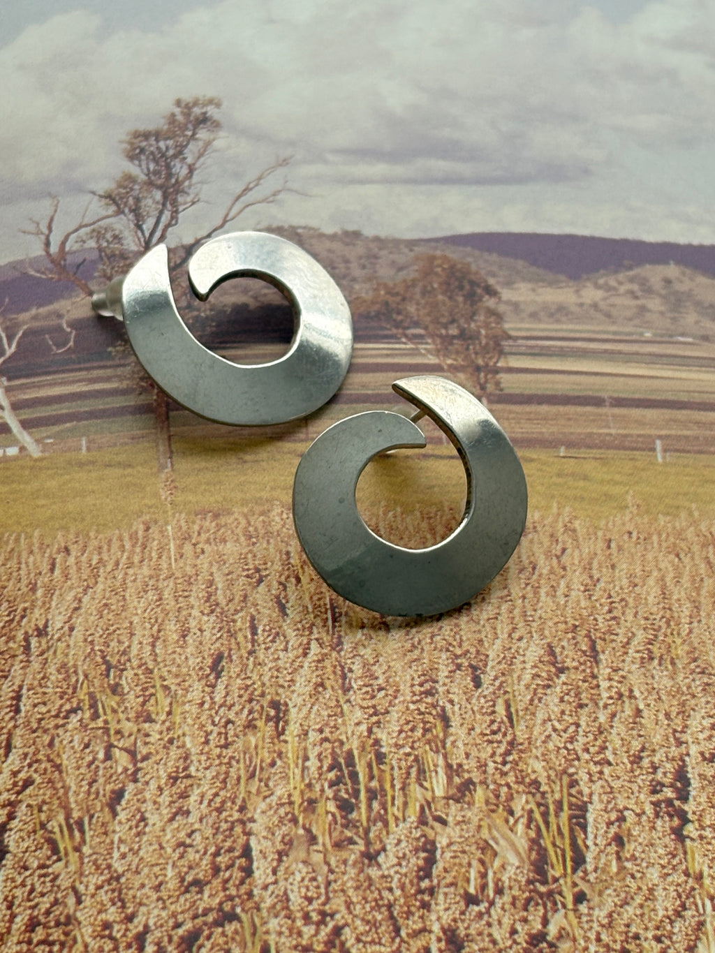 925 swirl earrings