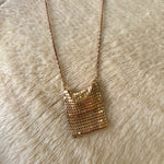 Mesh purse necklace