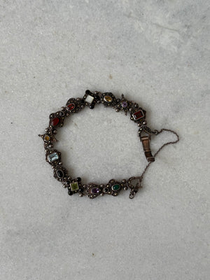 Marcasite Slide Charm Bracelet