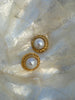 Gold 80s earrings