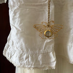 Butterfly clock necklace