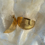 Gold 80s earrings
