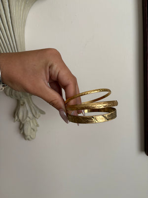 Gold bangle set