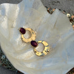 Gold 80s earrings