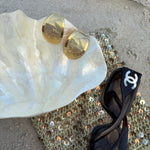 Gold 80s earrings