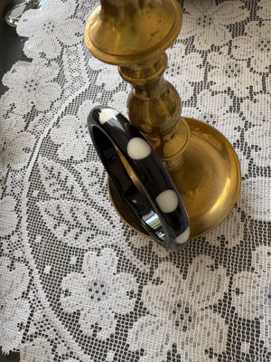 Polka dot lucite bangle