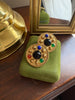 Gemstone costume earrings