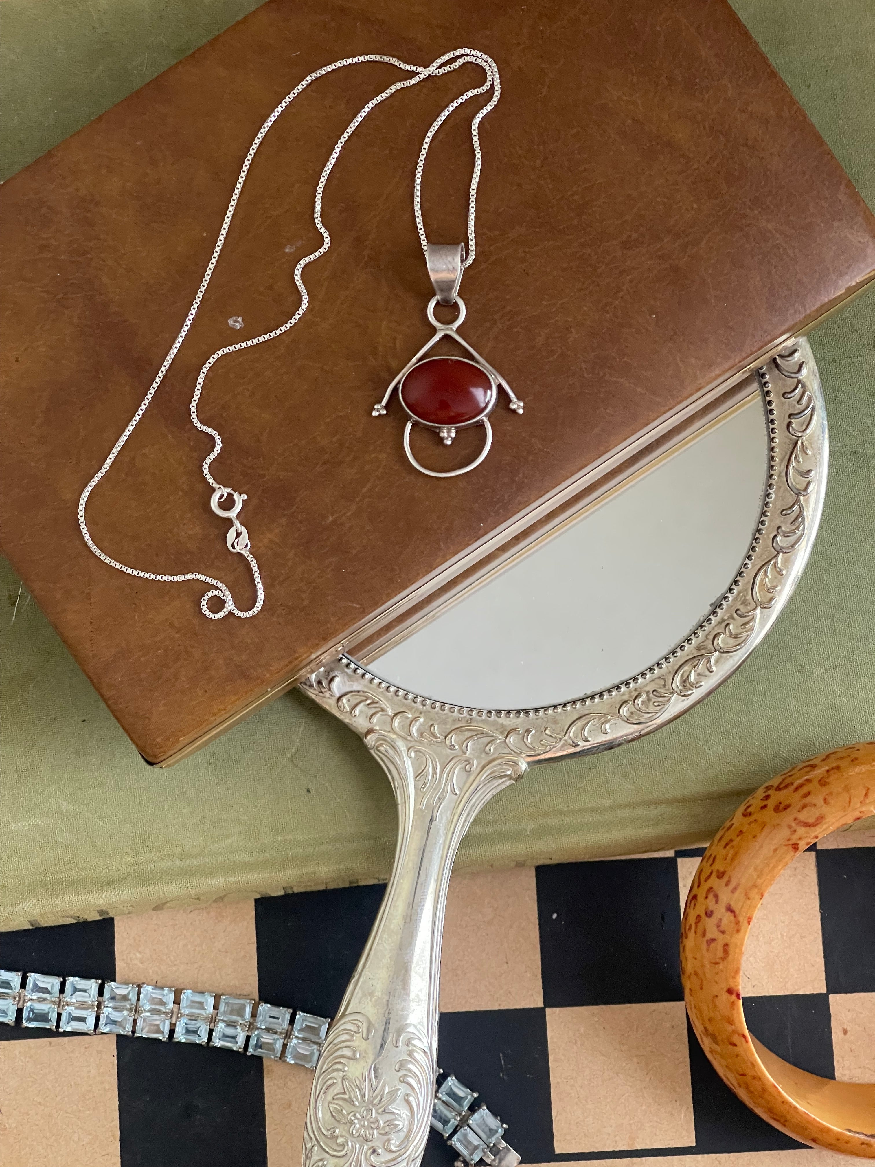 925 carnelian necklace