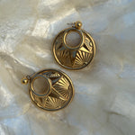 Gold 80s earrings