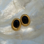 Gold 80s earrings