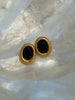 Gold 80s earrings