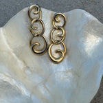 Gold 80s earrings
