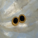 Gold 80s earrings