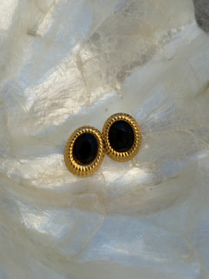 Gold 80s earrings