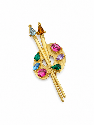 Vintage Artist’s Palette Brooch