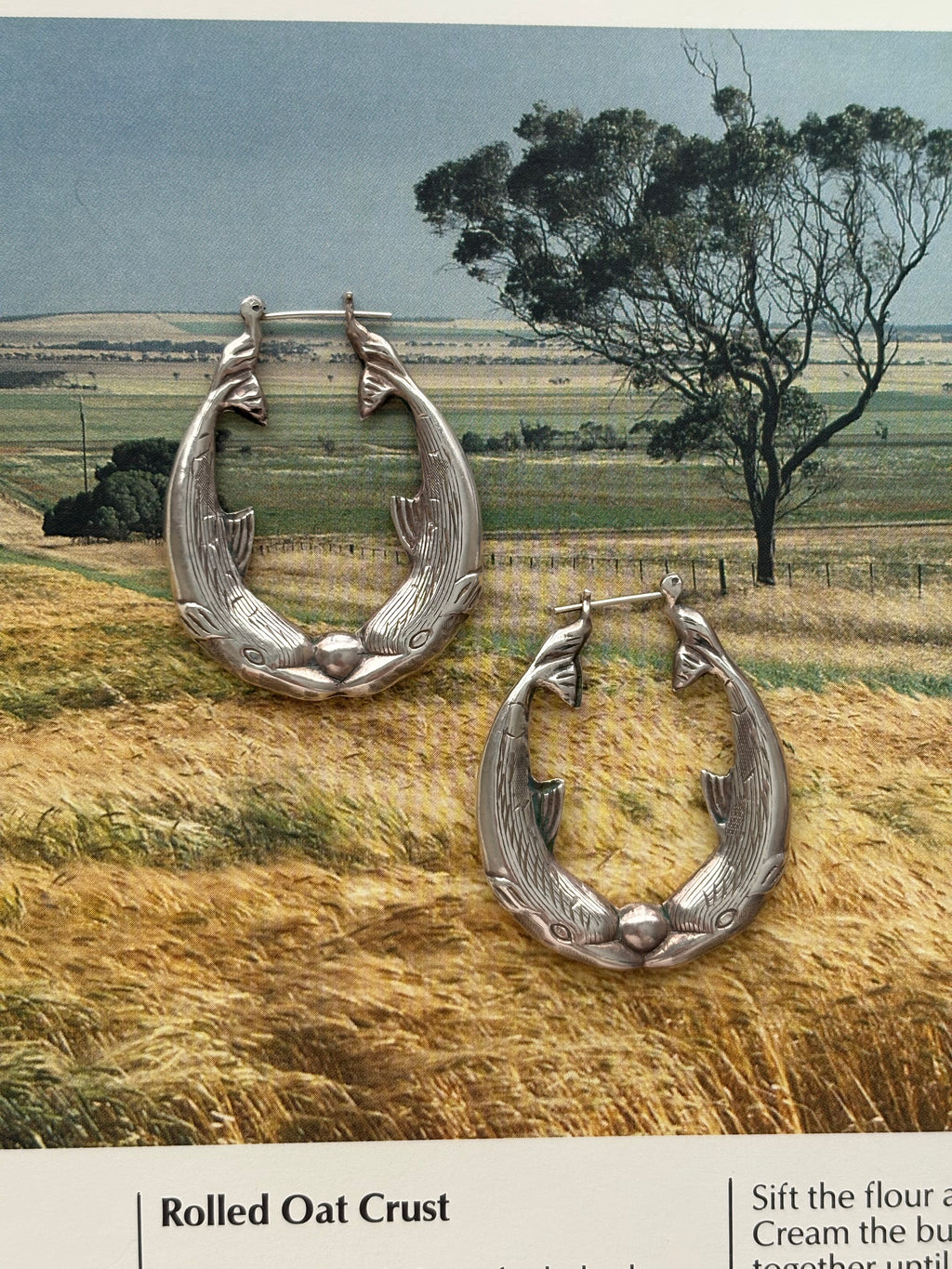 Dolphin Sterling hoop earrings