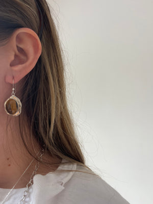 Tigers eye earrings