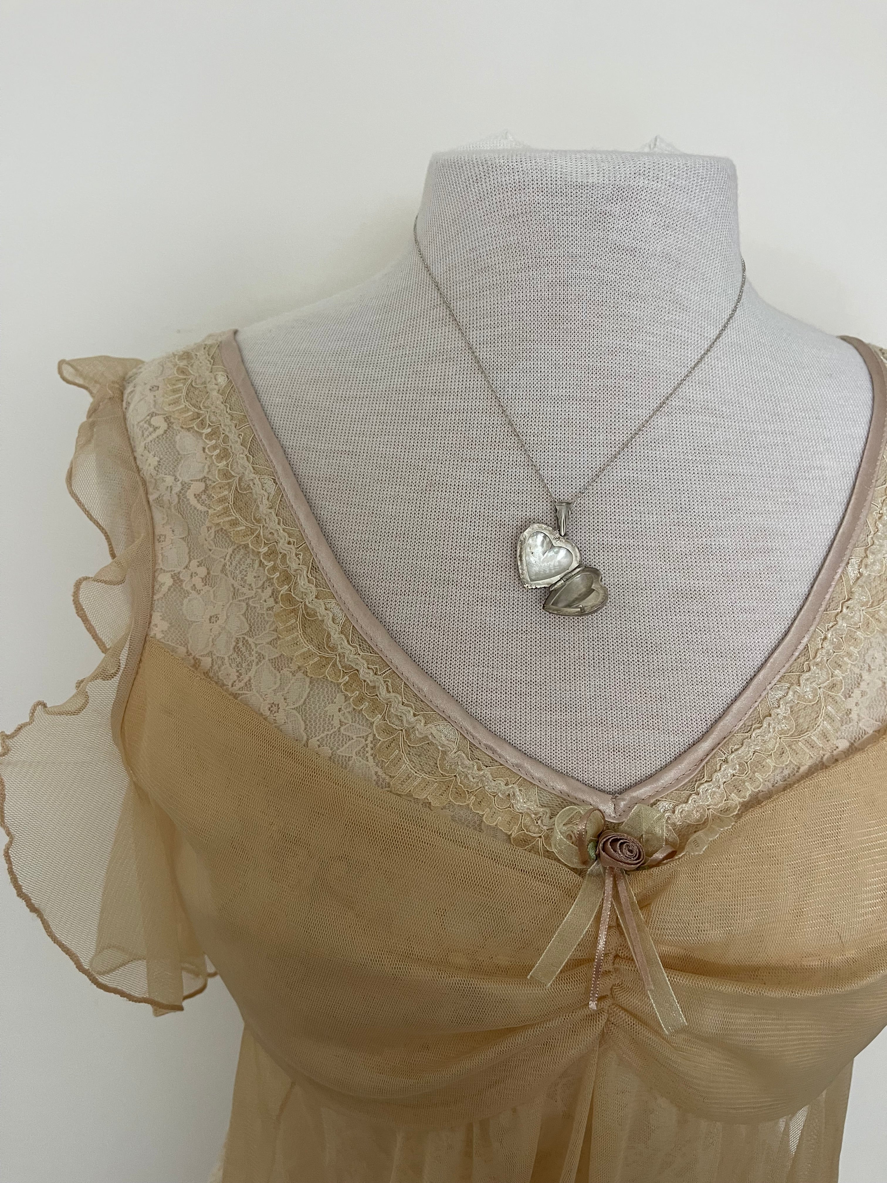 925 heart locket necklace
