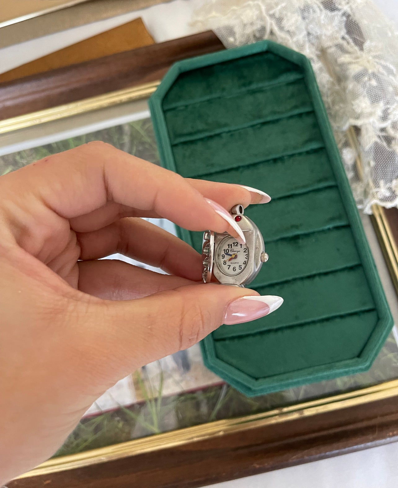 Fish clock pendant necklace