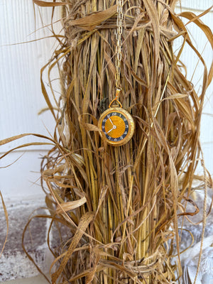 Clock pendant necklace